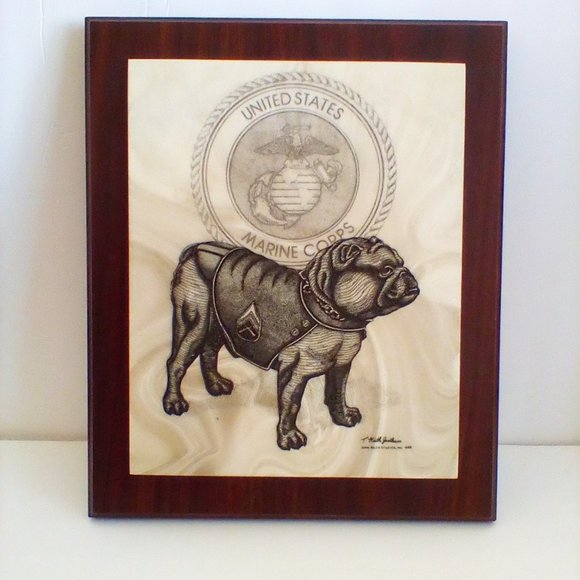 SALE - US Marine Corp "Bulldog" 1997 Wall Art